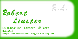 robert linster business card